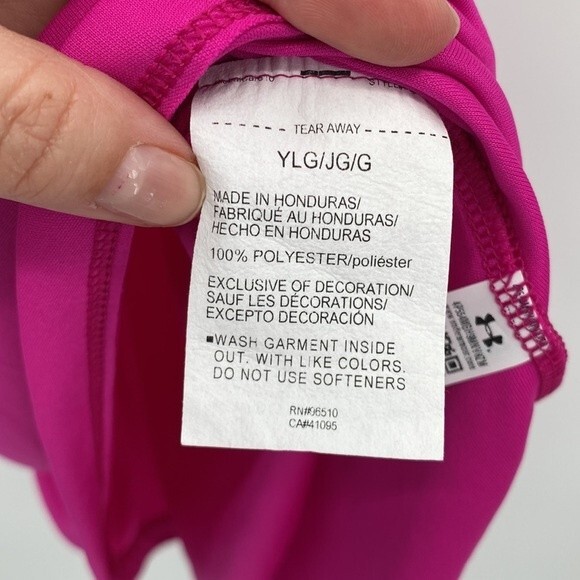 Under Armour YLG Pink Athletic Tank Top New Youth Large Workout - Picture 5 of 8